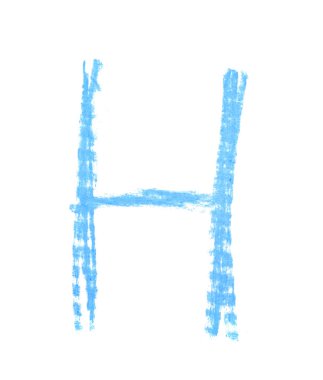 Tek elle çizilmiş mektup izole