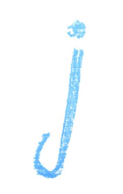 Tek elle çizilmiş mektup izole