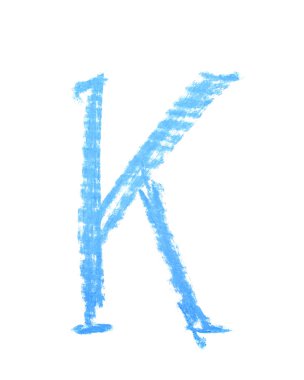 Tek elle çizilmiş mektup izole