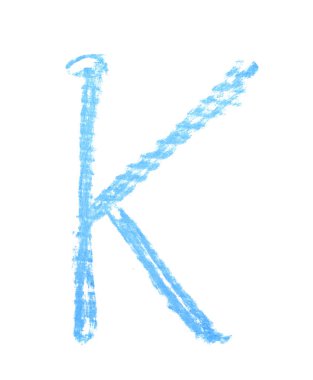 Tek elle çizilmiş mektup izole