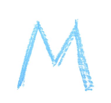 Tek elle çizilmiş mektup izole