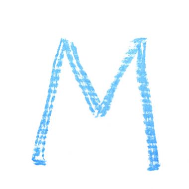 Tek elle çizilmiş mektup izole