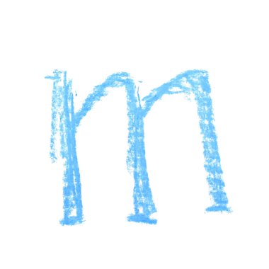 Tek elle çizilmiş mektup izole