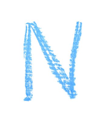 Tek elle çizilmiş mektup izole