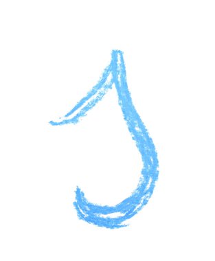 Tek elle çizilmiş mektup izole