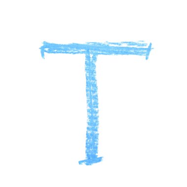 Tek elle çizilmiş mektup izole