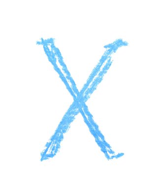 Tek elle çizilmiş mektup izole