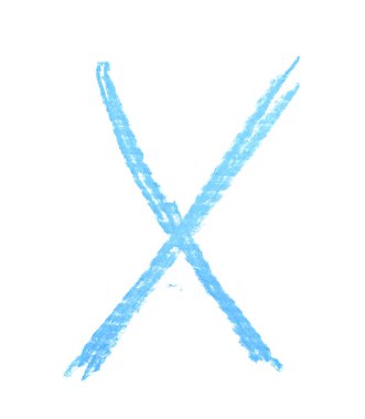 Tek elle çizilmiş mektup izole