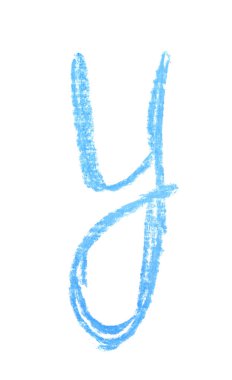 Tek elle çizilmiş mektup izole