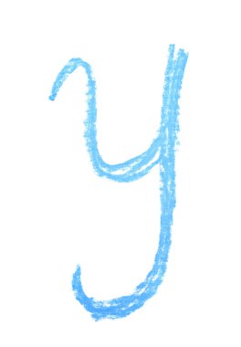 Tek elle çizilmiş mektup izole