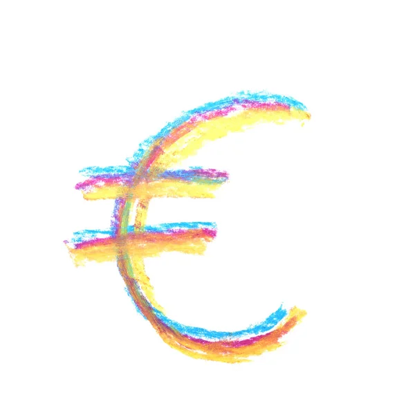 Hand drawn currency symbol isolated — Stock Photo, Image