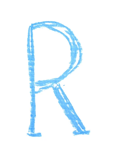 Singola lettera disegnata a mano isolata — Foto Stock