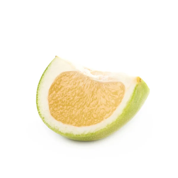 Rebanada única de pomelo aislada —  Fotos de Stock