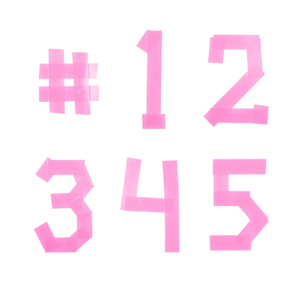 Conjunto de números feitos de fita isolante — Fotografia de Stock