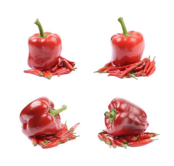 Röd italiensk paprika isolerade — Stockfoto