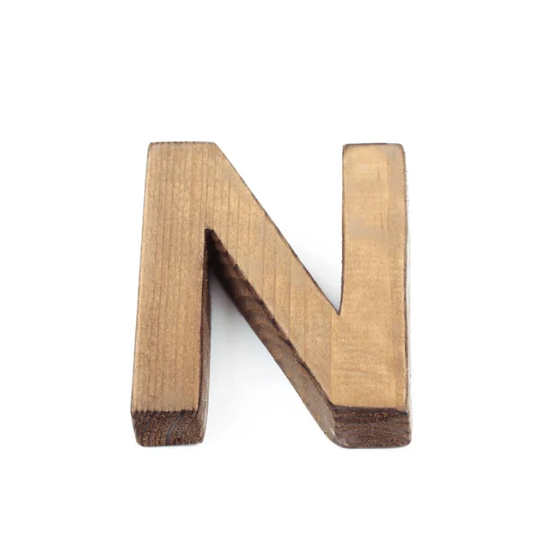 Singola sega lettera di legno isolato — Foto Stock