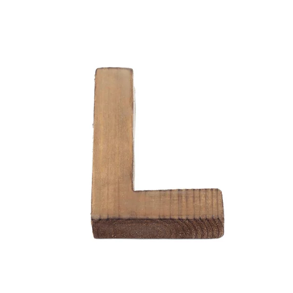 Una sola carta de madera aserrada aislada — Foto de Stock
