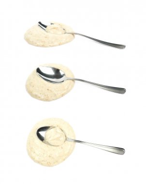 Püre muz püresi birikintisi