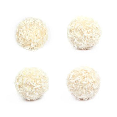 Beyaz çikolata topu şeker izole