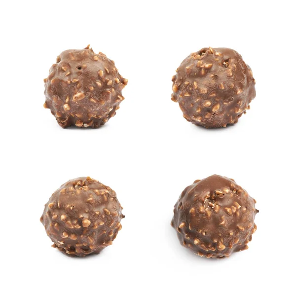 Bola de chocolate doce de confeção isolado — Fotografia de Stock