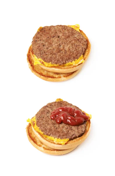 Відкрилося burger ізольовані — стокове фото