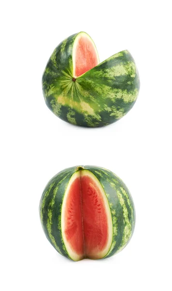 Diiris semangka yang terisolasi — Stok Foto