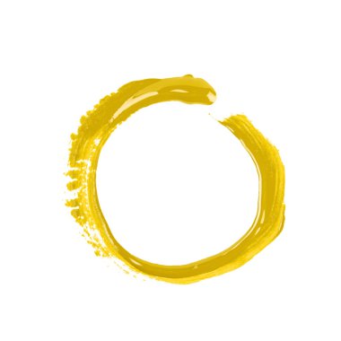 İzole bir boya vuruş ile yapılmış daire