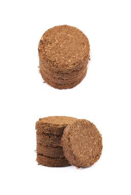 İzole sıkıştırılmış kompost tablet