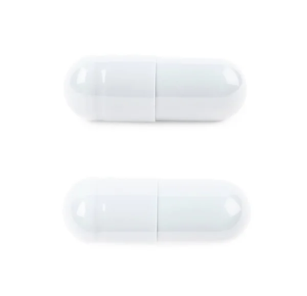 Tek softgel kapsül pill izole — Stok fotoğraf