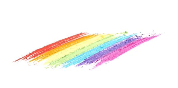 Rainbow gradient traces of pastel chalk — Stock Photo, Image