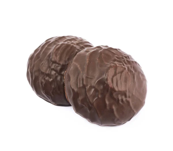 Eibisch mit Schokolade überzogen isoliert — Stockfoto