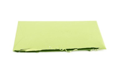 Açık kağıt zarf izole kesmek