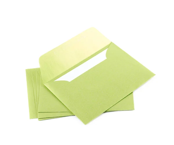 Pile of paper envelopes isolated — Stock Photo, Image