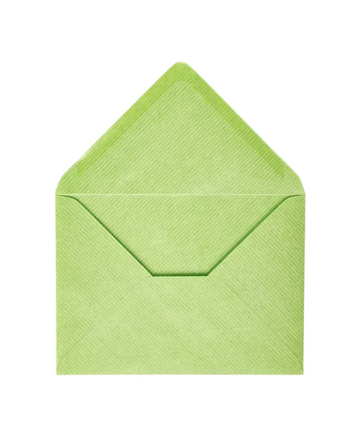 Único envelope aberto isolado — Fotografia de Stock
