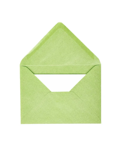 Single opened envelope isolated — Stock Photo, Image