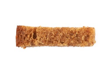 İzole tek ekmek kızarmış ekmek parçaları