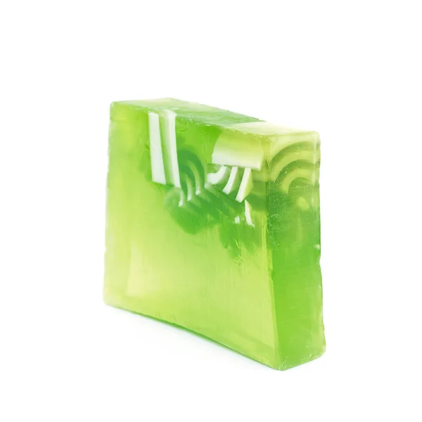 Hande made piece of soap isolated — Stock Photo, Image