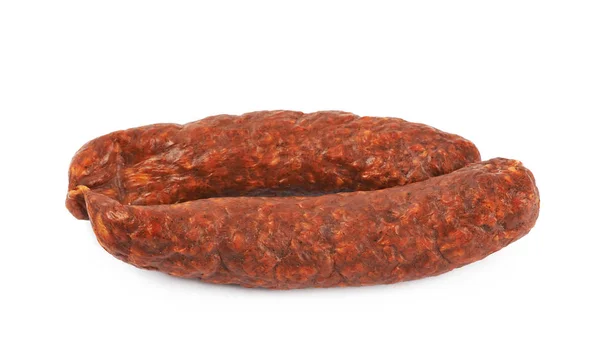 Bâton d'une saucisse fumée isolé — Photo