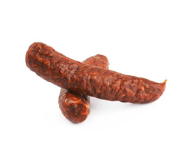 Bâton d'une saucisse fumée isolé — Photo