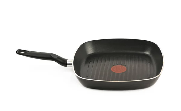 Vierkante gevormde grill pan geïsoleerd — Stockfoto