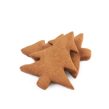 Noel ağacı şeklinde çerez izole