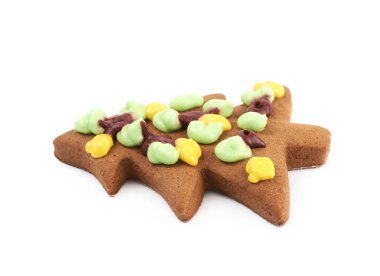 Noel ağacı şeklinde çerez izole