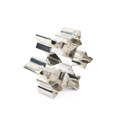 İzole kar tanesi şeklinde çerez kesici