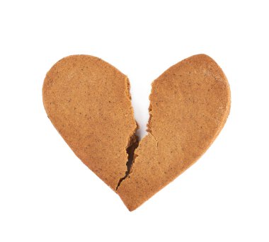 Kırık kalp şeklinde kurabiye