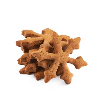 İzole kar tanesi çerezleri yığını