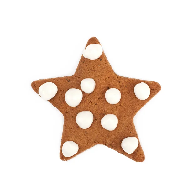Biscoito em forma de estrela isolado — Fotografia de Stock