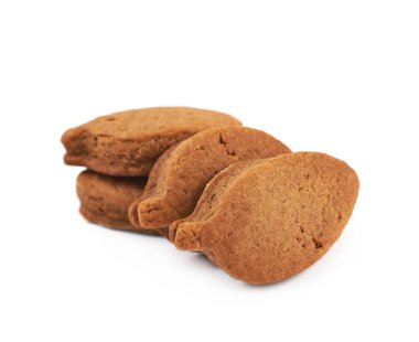 Taze pişmiş zencefilli kurabiye izole