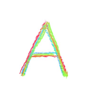 Tek elle çizilmiş mektup izole