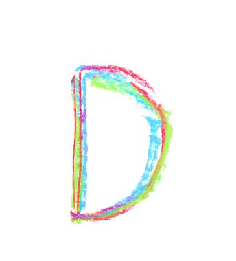 Tek elle çizilmiş mektup izole