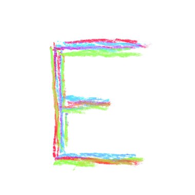 Tek elle çizilmiş mektup izole